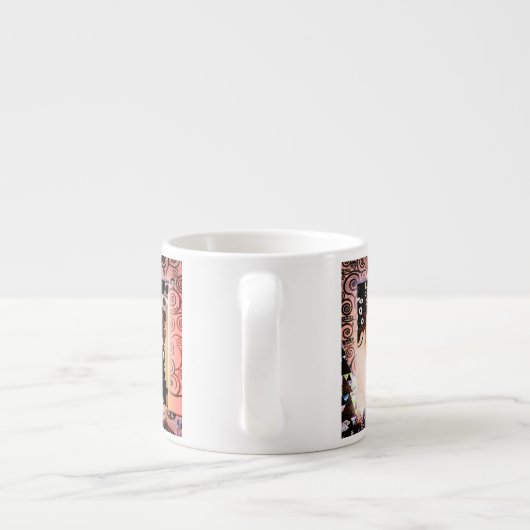 Moeder en kind door Gustav Klimt Collage Espresso Kop (Achterkant)