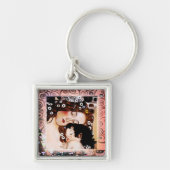Moeder en kind door Gustav Klimt Collage Sleutelhanger (Voorkant)