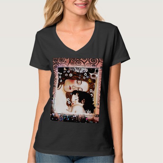 Moeder en kind door Gustav Klimt Collage T-shirt (Voorkant)