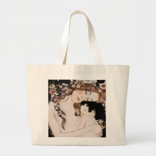 Moeder en kind door Gustav Klimt Grote Tote Bag