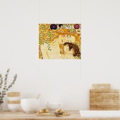 Moeder en kind door Gustav Klimt Poster (Keuken)