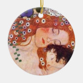 Moeder en kind door Klimt Keramisch Ornament (Voorkant)