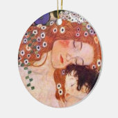 Moeder en kind door Klimt Keramisch Ornament (Links)