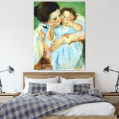 Moeder en kind door Mary Cassat Canvas Afdruk (Insitu (Slaapkamer))