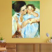 Moeder en kind door Mary Cassat Canvas Afdruk (Insitu (Woonkamer))