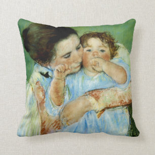 Moeder en kind door Mary Cassat Kussen