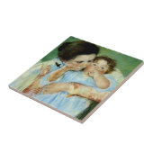 Moeder en kind door Mary Cassat Tegeltje (Zijkant)