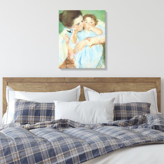 Moeder en kind door Mary Cassatt, Kunst Canvas Afdruk (Insitu (Slaapkamer))