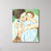 Moeder en kind door Mary Cassatt, Kunst Canvas Afdruk (Voorkant)