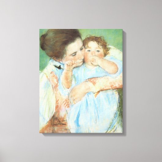 Moeder en kind door Mary Cassatt,  Kunst Canvas Afdruk (Voorkant)