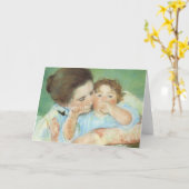 Moeder en kind door Mary Cassatt,  Kunst Kaart (Gele Bloem)