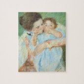 Moeder en kind door Mary Cassatt,  Kunst Legpuzzel (Verticaal)