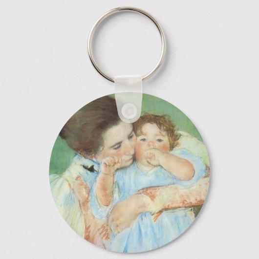 Moeder en kind door Mary Cassatt,  Kunst Sleutelhanger (Voorkant)