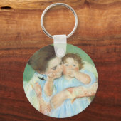 Moeder en kind door Mary Cassatt,  Kunst Sleutelhanger (Voorkant)