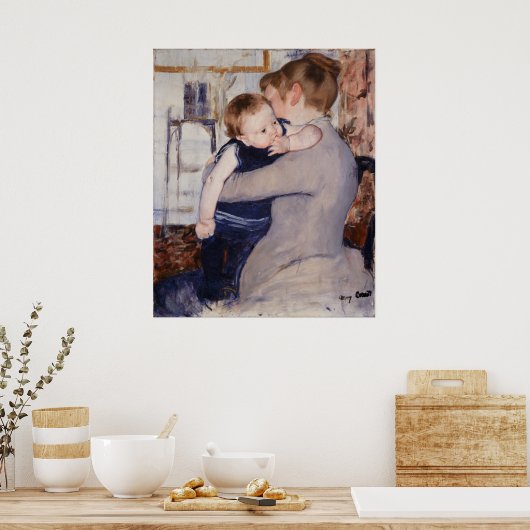 Moeder en kind door Mary Cassatt Poster (Keuken)