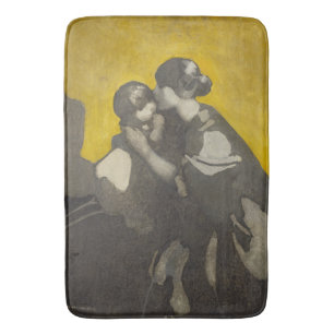 Moeder en kind (door Norah Neilson Gray) Badmat