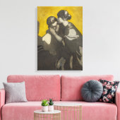 Moeder en kind (door Norah Neilson Gray) Canvas Afdruk (Insitu (Woonkamer))