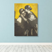 Moeder en kind (door Norah Neilson Gray) Canvas Afdruk (Insitu (Houten vloer))