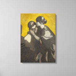 Moeder en kind (door Norah Neilson Gray) Canvas Afdruk