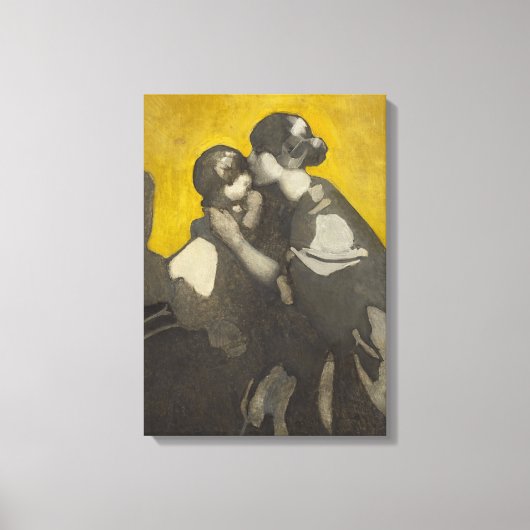 Moeder en kind (door Norah Neilson Gray) Canvas Afdruk (Voorkant)