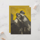 Moeder en kind (door Norah Neilson Gray) Kaart (Voorkant / Achterkant in situ)