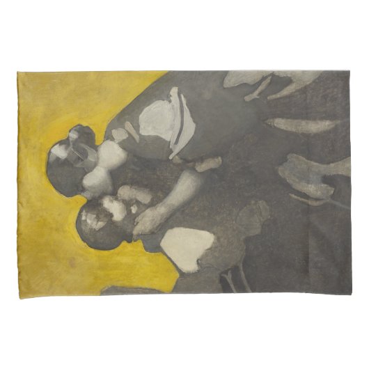 Moeder en kind (door Norah Neilson Gray) Kussensloop (Voorkant-Rechts)