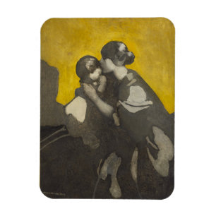 Moeder en kind (door Norah Neilson Gray) Magneet