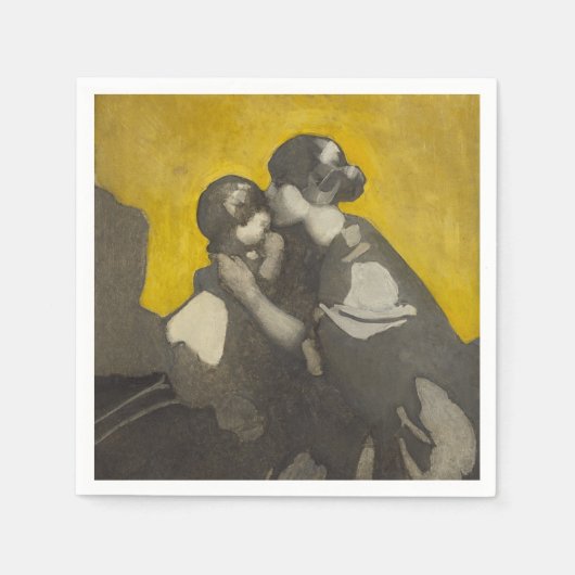 Moeder en kind (door Norah Neilson Gray) Servet (Voorkant)