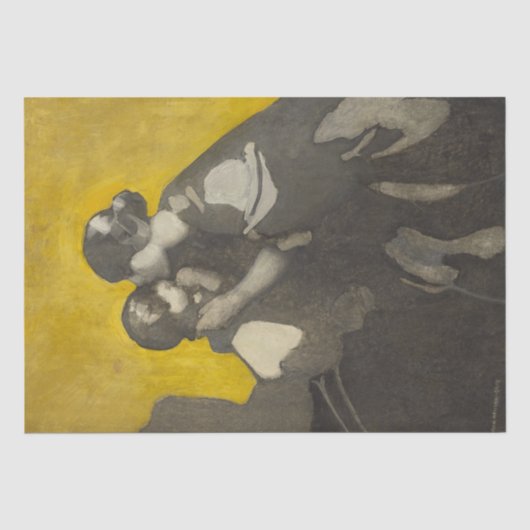 Moeder en kind (door Norah Neilson Gray) Tissuepapier (Voorkant)