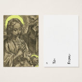 MOEDER EN KIND, EEN LABEL VAN DE VERSIE VISITEKAARTJES (Voorkant /achterkant)