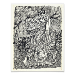 Moeder en kind foto afdruk