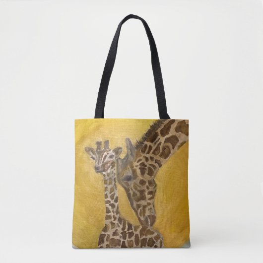 Moeder en kind giraffen tote bag (Voorkant)