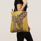 Moeder en kind giraffen tote bag (Dichtbij)