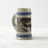 Moeder en Kind Grijs/Blauw 22 oz Stein Bierpul (Voorkant links)