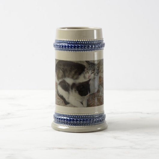 Moeder en Kind Grijs/Blauw 22 oz Stein Bierpul (Center)