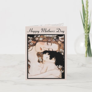 Moeder en kind Gustav Klimt Card Kaart