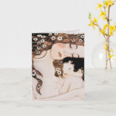 Moeder en Kind Gustav Klimt Kaart (Gele Bloem)