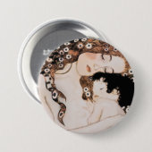 Moeder en kind Gustav Klimt Ronde Button 7,6 Cm (Voorkant /achterkant)