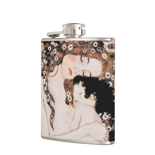 Moeder en kind Gustave Klimt Heupfles (Links)