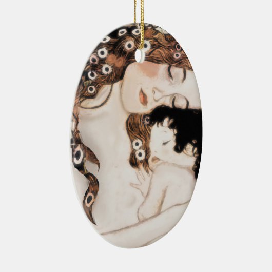 Moeder en kind Gustave Klimt Keramisch Ornament (Rechts)