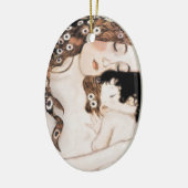 Moeder en kind Gustave Klimt Keramisch Ornament (Links)