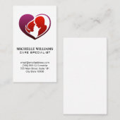 Moeder en kind hart Logo Visitekaartje (Voorkant / Achterkant)