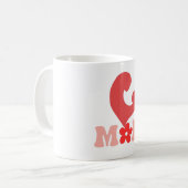 Moeder en kind hart silhouet Mok - Moederdag (Voorkant links)