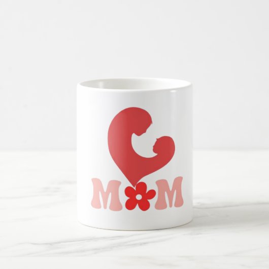 Moeder en kind hart silhouet Mok - Moederdag (Center)