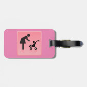 Moeder en kind icoon bagagelabel (Achterkant horizontaal)