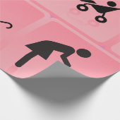 Moeder en kind icoon cadeaupapier (Hoek)