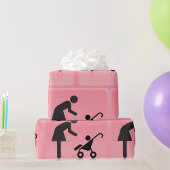 Moeder en kind icoon cadeaupapier