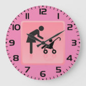 Moeder en kind icoon grote klok (Voorkant)