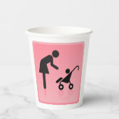 Moeder en kind icoon papieren bekers (Voorkant)
