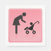 Moeder en kind icoon servet (Voorkant)